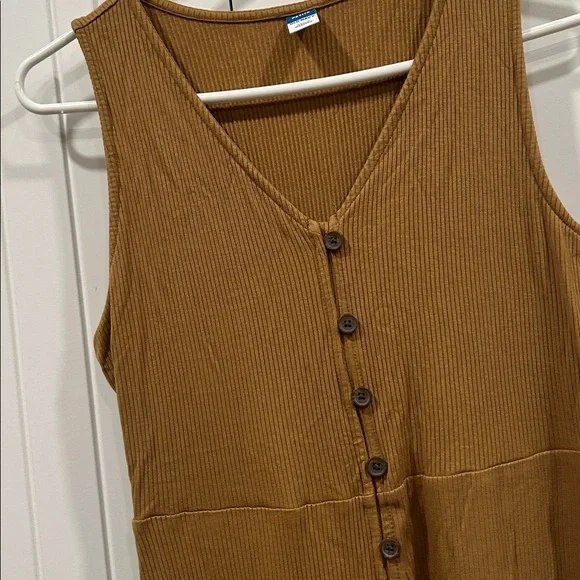 Old Navy Sleeveless Button-Front Tan Dress - Picture 5 of 6